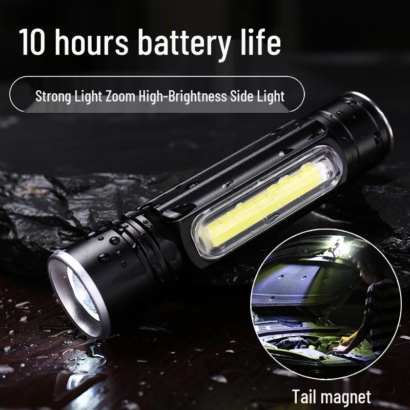 Rechargeable High-Power LED Flashlight: Multi-Function, Zoomable, Super Bright, Long-Range and Portable for Outdoor Use.