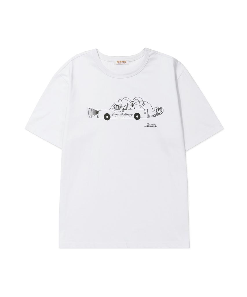 Mimdeowodeulobeu Burureu X Mimthe Love Delivery T-Shirt_Pink