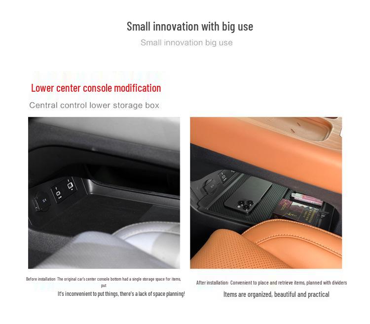 Leapmotor C10 Lower Center Console Storage Box Organizer & Interior Decoration
