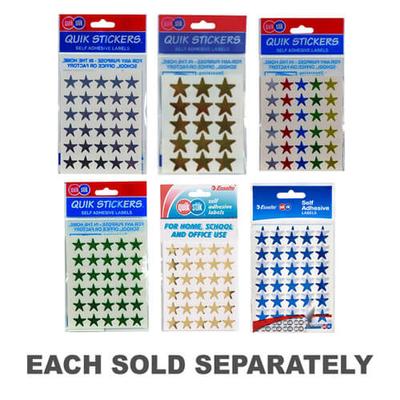 Quik Stik Sterne Etikett (Packung mit 10)