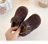 Birkenstock Winter 2025 Girls' Velvet Fur Shoes - Soft Sole, Thickened for Boys & Girls