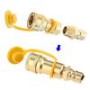 Practical Brasses Gas Fittings Quick Disconnecting Connectors 1/2Inch NPT Thread For Propanes Natural Gas Grills Pizza Oven