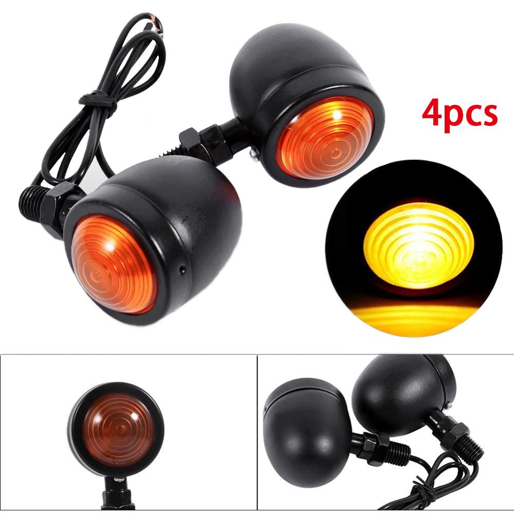 

4 шт./компл. универсальный мотоцикл указатели поворота свет лампы Янтарный