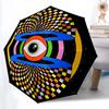1pc Psychedelic Eye Automatic Open/Close Umbrella - Compact Travel Umbrella, Gift for Birthday, Holiday Yy260106012