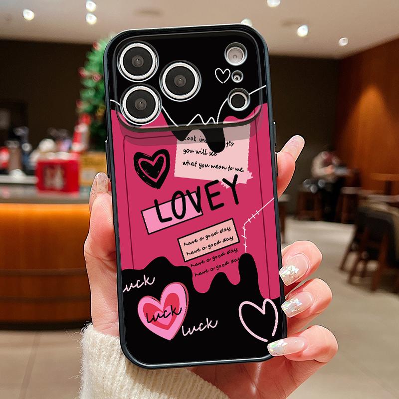 Lovely Hearts Pattern Case For iPhone 17 Pro Max Funda iPhone 16 15 14 13 Pro Max Magnetic For Magsafe Hybrid Slim Matte Cover