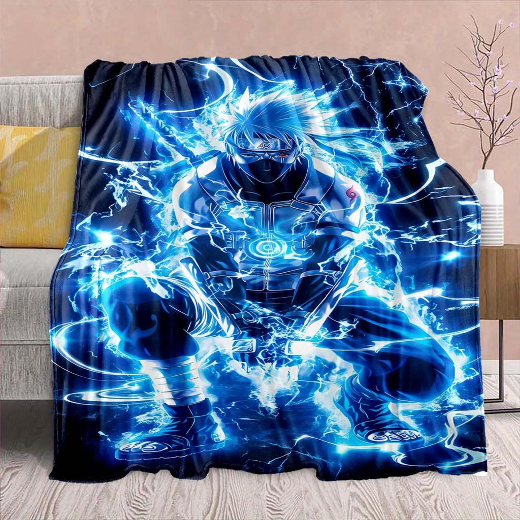Naruto Anime Flannel Blanket - Soft Warm Perfect for Sofa, Bedding Camping Travel Office Home Decor -QJY