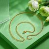 2.4mm Stainless Steel Rolo Chain Necklace 18K Gold Plated Flat O-Chains Necklaces Jewelry Making Findings Supplies Wholesale