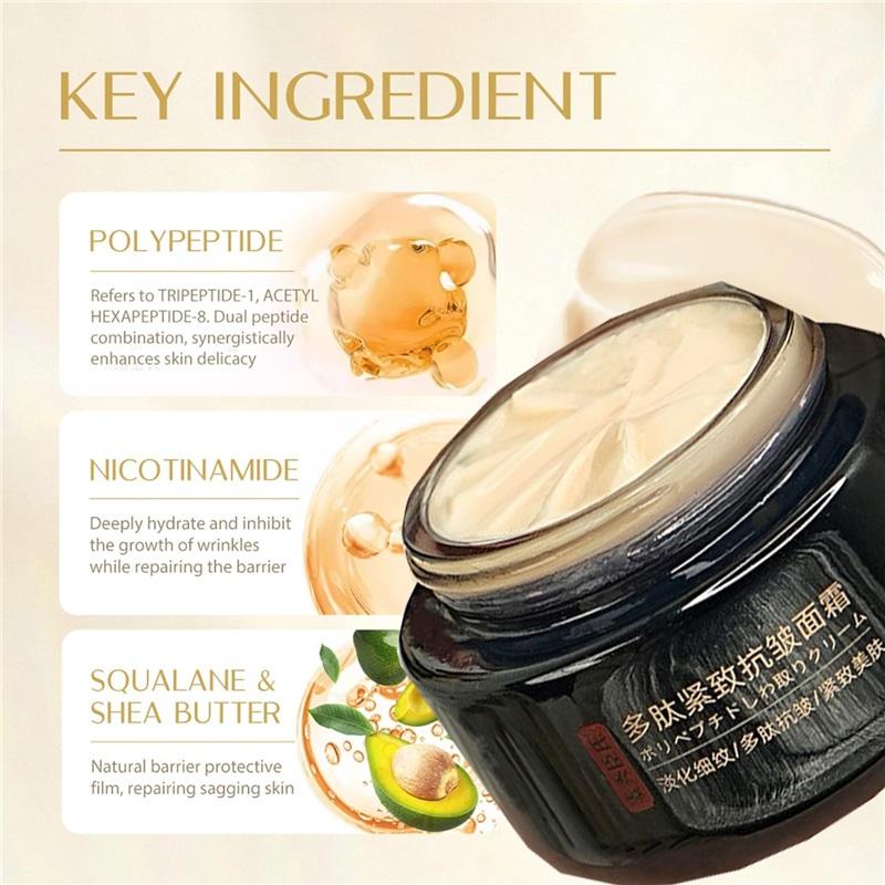 Polypeptide Anti-Wrinkle Firming Face Cream Deep Hydration Brighten Dull Skin Minimize Fine Lines Moisturizing Day Night Cream