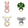 Baby Toy Collection Of Knitted Animal Rattles With Soft Plush Fabric For Infant Sensory Stimulation