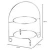 Nagao Cake Stand, 2-Tier, Silver, Large Size, Made in Japan