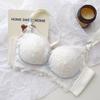 French Garden Lace Push-Up Wire-Free Bra Set for Small Busts