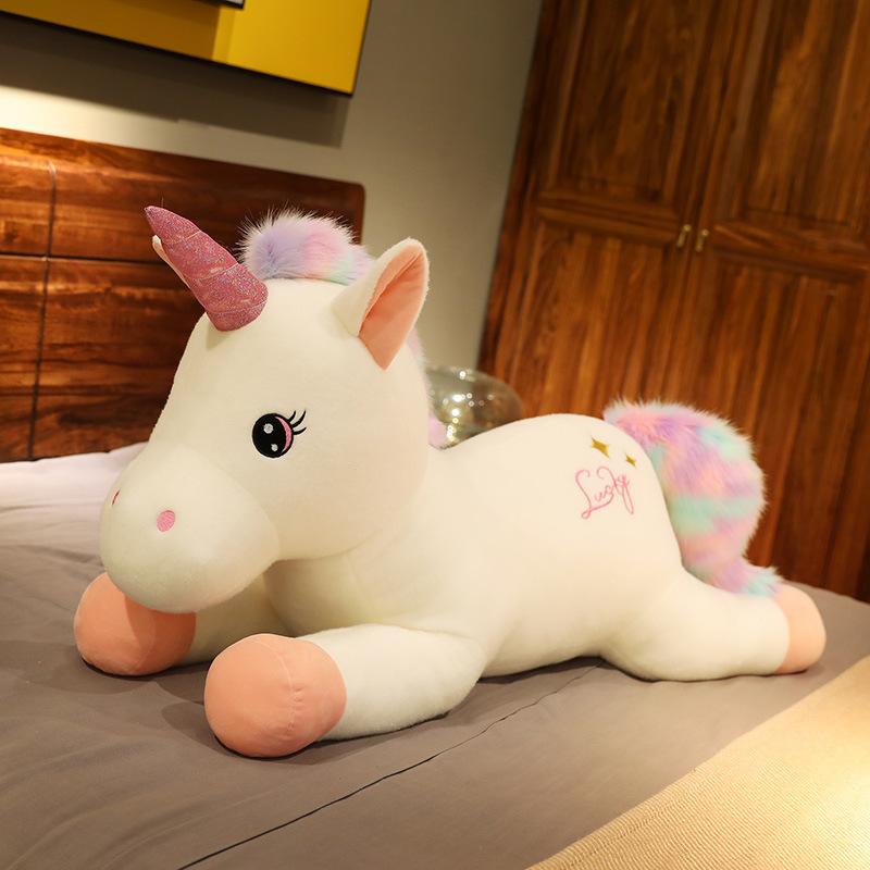 Unicorn Toy Plush Cartoon Stuffed Throw Pillow Doll Soft Cute Kids Gift Xmas