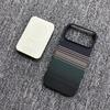 Carbon Fiber Kevlar Pattern PC Case For iPhone 17 Air 16 Plus 15 14 13 12 Pro Max Shockproof Ultra Thin For Magsafe Magnet Cover