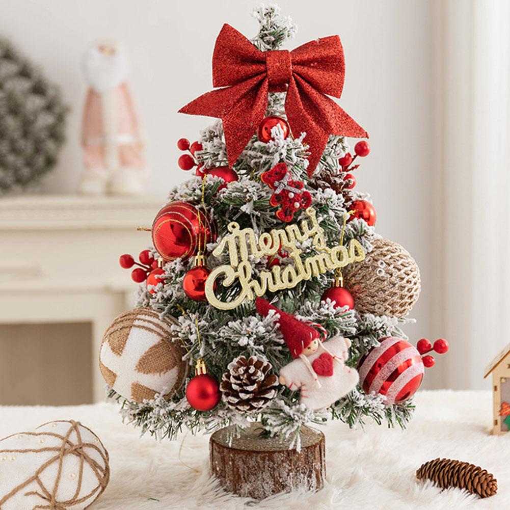 45CM Desktop Mini Small Xmas Christmas Tree with Light Home Party DIY Decor
