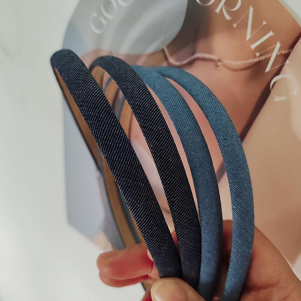 2pc European and American Denim Vintage Hairbands Headbands for Women Girls Bezel for Party Gift Korean Hair Bands Accessories