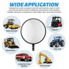 Round Convex Side Mirror with Bracket for Traffic Mirror for Retail and Rearview Mirror Accessory 9.8-inch Trucks, Driveways, Garages, Stores,