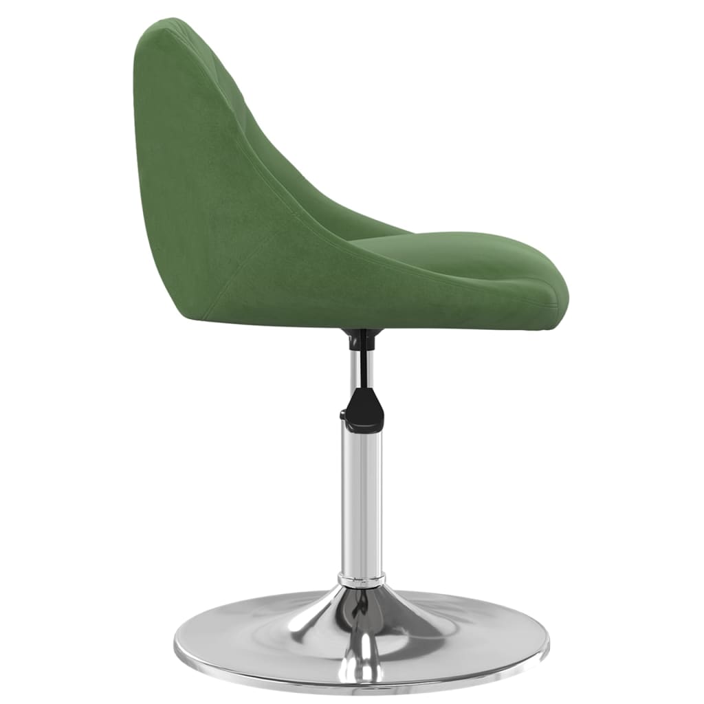 vidaXL Dining Chairs 4 pcs Swivel Dark Green Velvet