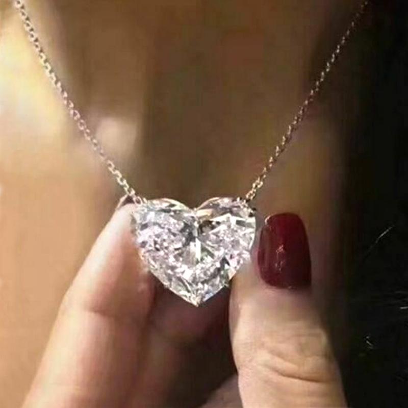 

Модное сердце Ожерелье Кулон Женщины Прекрасная свадьба Ключица Ожерелье Свадебные украшения Валентина Подарки на День матери