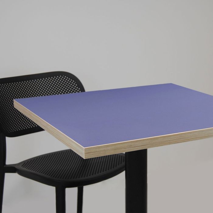Mange-debout 60 x 60 cm - modèle Bazila bleu note chants bois