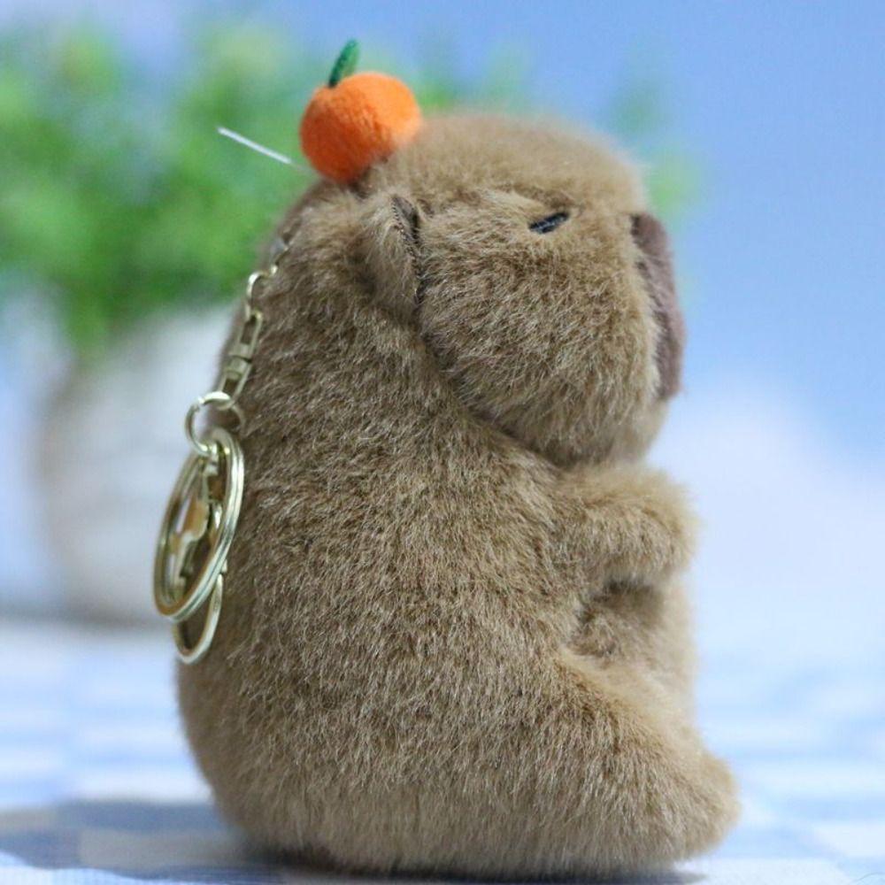 Animals Capybara Plush Keychain Stuffed Doll Capybara Plush Key Chain  Backpack Decoration
