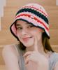 Seullouseulloulli Cotton Candy Handmade Crochet Punching Bucket Hat _ Pink