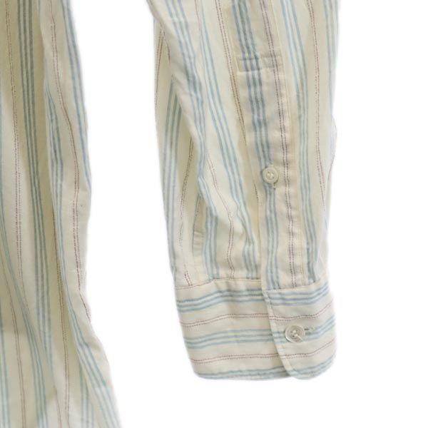 UNUSED made in Japan stripe Long sleeve Band collar shirt 1 Off-white Men's Used