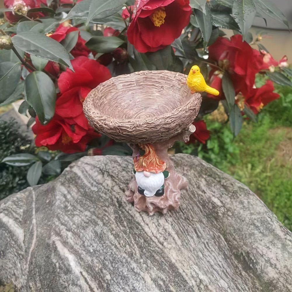 Resin Hummingbird Feeder Creative Bird Water Bowl Bird Raising Tool Bird Feeder Micro Landscape