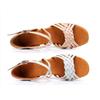 Women's Satin High Heels Dance Shoes Latin Tango Waltz Modern Anti Slip Dance Shoes Indoor Fur Sole Heeled 8CM