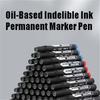 2mm Bold Tip Oil-Based Quick-Dry Waterproof Oil-Proof Permanent Marker for Plastic Metal & Wood Shipping Packaging & Coding