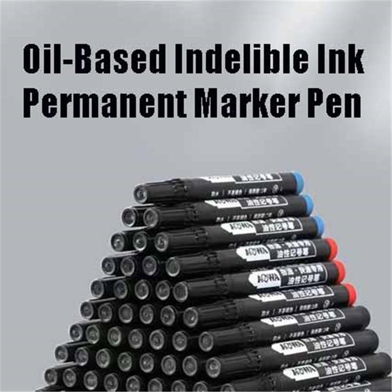 2mm Bold Tip Oil-Based Quick-Dry Waterproof Oil-Proof Permanent Marker for Plastic Metal & Wood Shipping Packaging & Coding