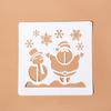 Plantillas de capas de hojas para bricolaje, pintura de pared, álbum de recortes, coloración, relieve, álbum, plantilla de tarjeta decorativa