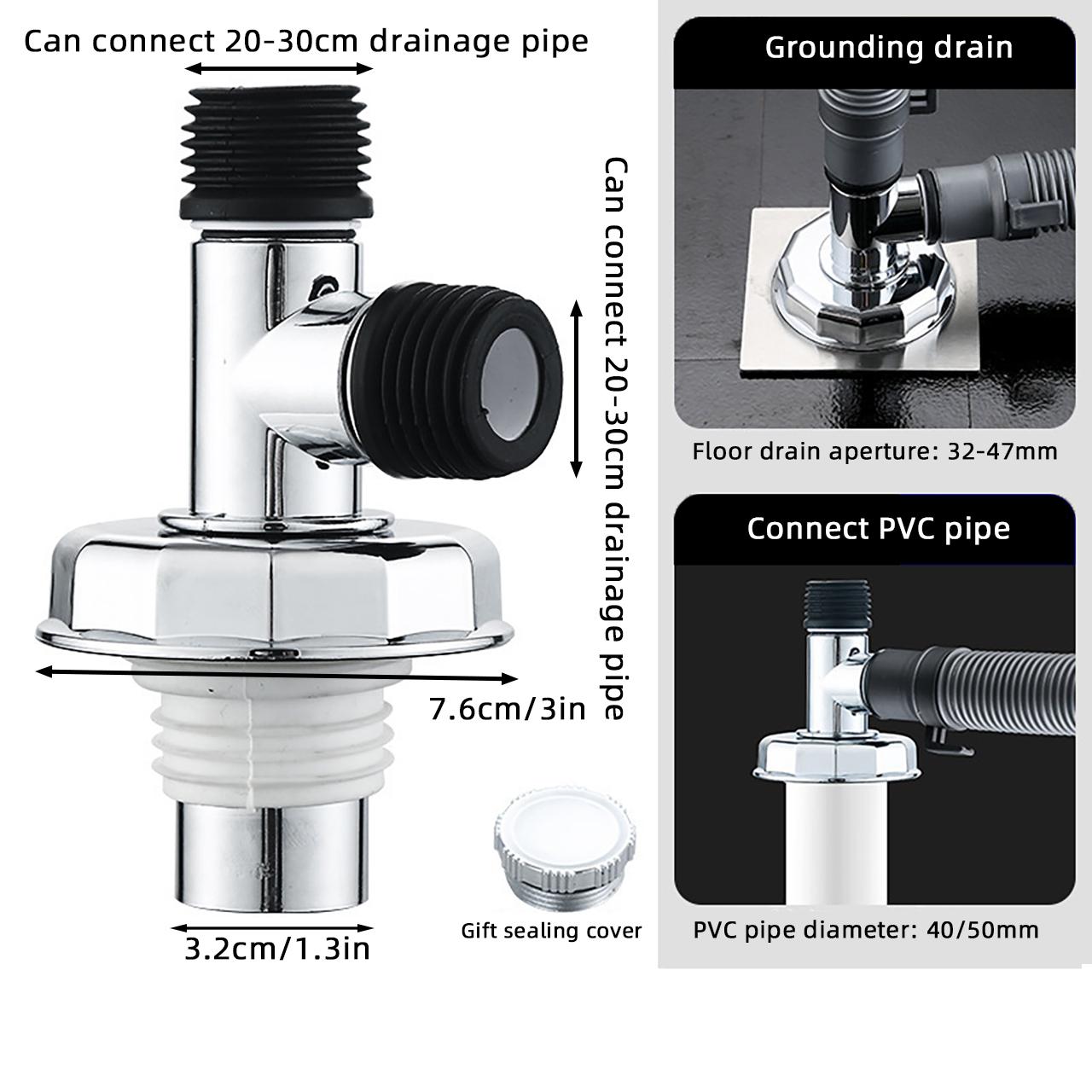 

Адаптер слива для стиральной машины с защитой от перелива Кухонный Санузловой Патрубок Канализационный Соединитель Дезодорирующий Сливной Трап 16mm серебряный