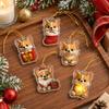 2026 Advent Calendar with Cute Pet Series Christmas Tree Hanging Ornaments