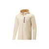 Li Ning Fitness Series Solid Color Hooded Thickened And Fleece Lined Sportswear Jacket Men's Dusty Khaki AFDT631-2