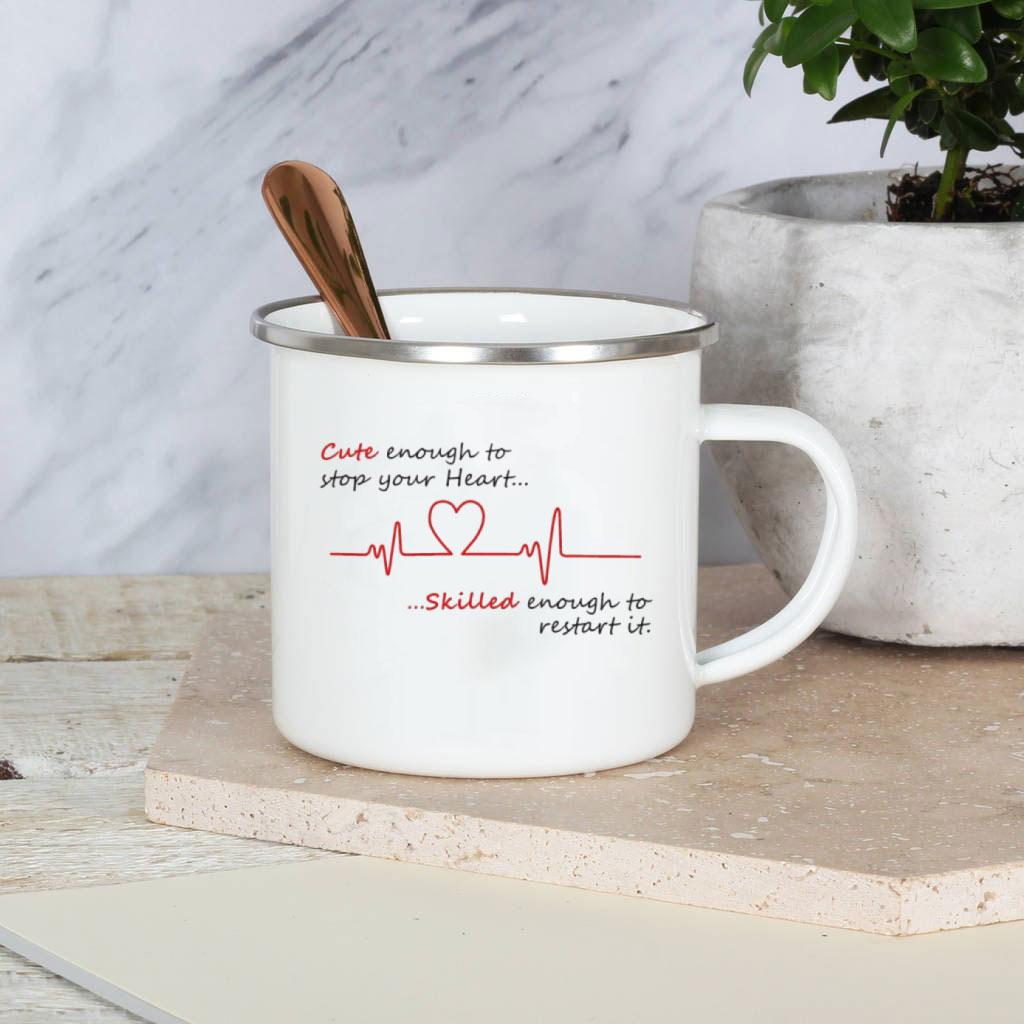 Best Nurse Ever Enamel Mug Cups With Handle It A Beautiful Day To Save Lives Nurse Aunt Birthday Perfect Gifts for Nurses Day
