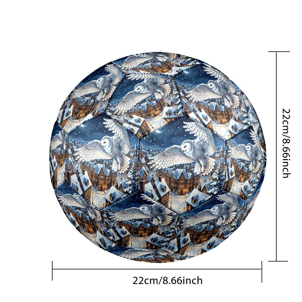 1pc Winter Night Flight Theme Soccer Ball Football, Size 5, Lightweight PVC, Outdoor Training Soccer Ball,Sports Gift t6147