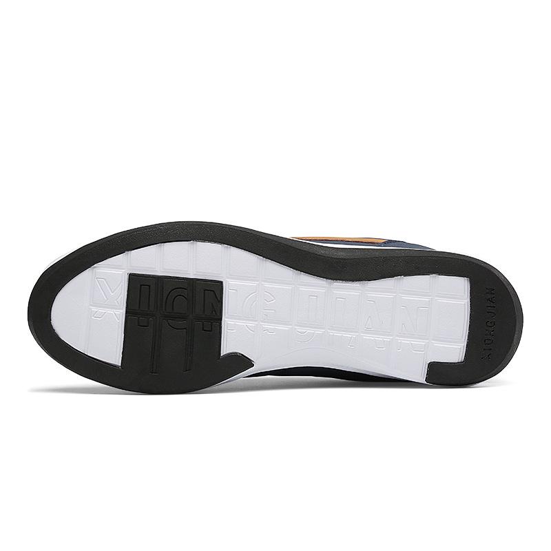 Men's Plus Size Waterproof Leather Skate Shoes: Soft Sole, Non-Slip Casual Sneakers for Spring and Autumn