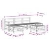 VidaXL Salon de Jardin 6 pcs, Canapés avec Repose-pied, Ensemble de Meubles avec Table Basse Patio Terrasse, Rustique, Blanc 3186537