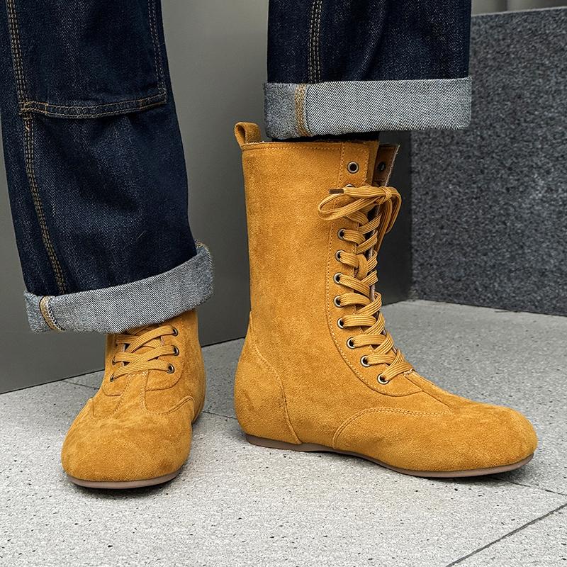 Fashion Autumn and Winter High Top Boots Luxury Designer Minimalist Style Outdoor Fashion Street Walking Warm 38-46 Black Shoes