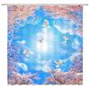 Chinese Flower Bird Shower Curtains Set Printing Waterproof Polyester Leaves Shower Curtains Bathroom Home Decor Mat 180X200Cm