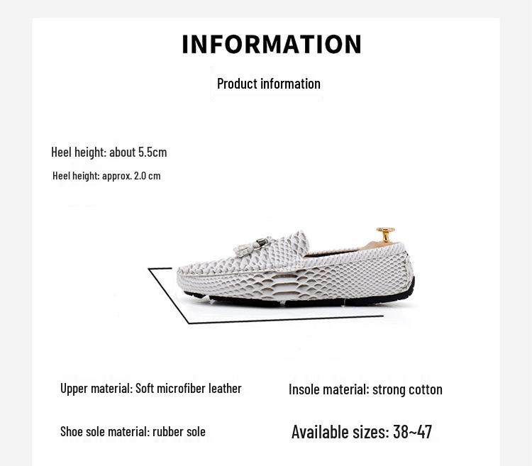 Cross2023 Men's Tassel Slip-on Loafers: Spring/Autumn Fashion, Large Size Outdoor Driving Shoes