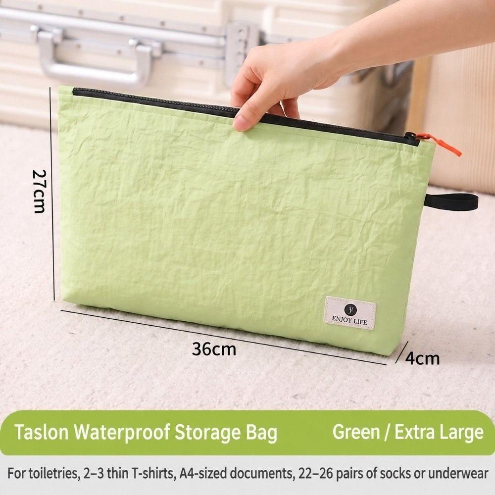 Waterproof Cosmetic Pouch Zipper Closure Underwear Storage Bag Business Trip Luggage Storage