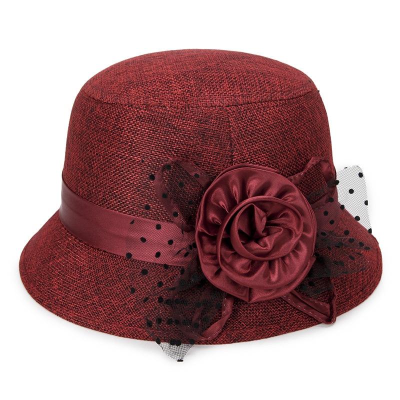 Spring and Summer New Linen Sunshade Hat Ladies Sunscreen Princess Large Flower Pot Cap