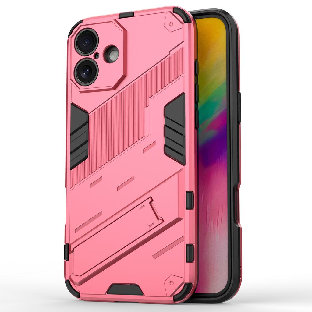 For iPhone 16 Plus Case PC+TPU Shockproof Phone Cover with Kickstand