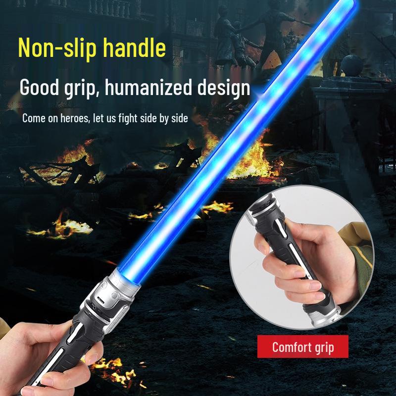 Men's & Children's Telescopic Seven-Color Laser Sword - Flashing Light for Street Vending & Night Markets