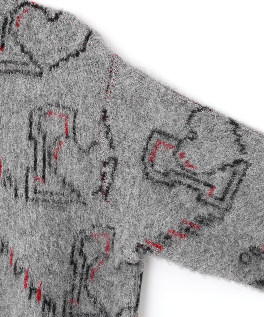 Schott SHAGGY KNIT ORIGINAL HEART Men's Size L 410 Charcoal 782-4240001