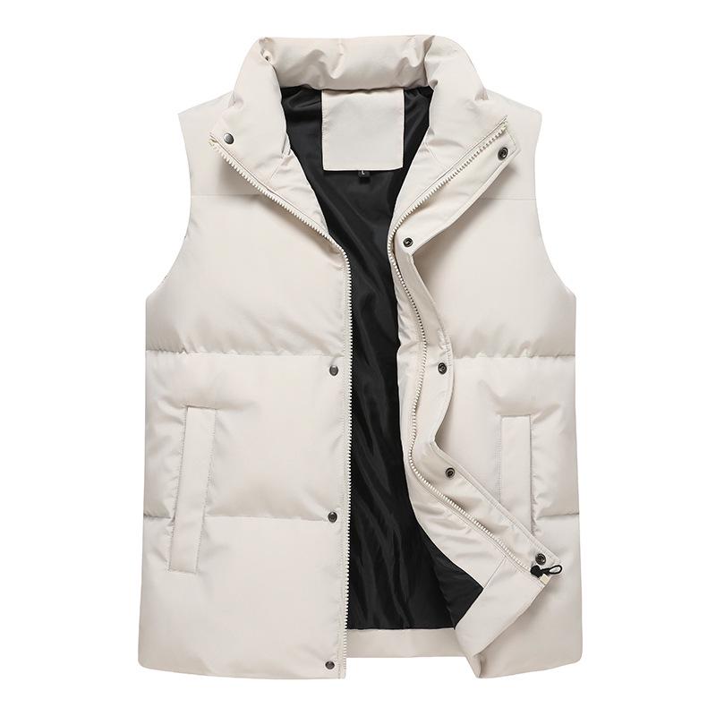 

Men s Plus Size Lightweight Cotton Padded Vest – Casual Versatile Autumn/Winter Outerwear Jacket L хакі