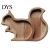 Pine Cones Wood Storage Plate Serving Tray Easy to Clean Reusable Food Grade Eco-friendly Space-saving Keep Tidy Various Shapes Squirrel Wooden Snack