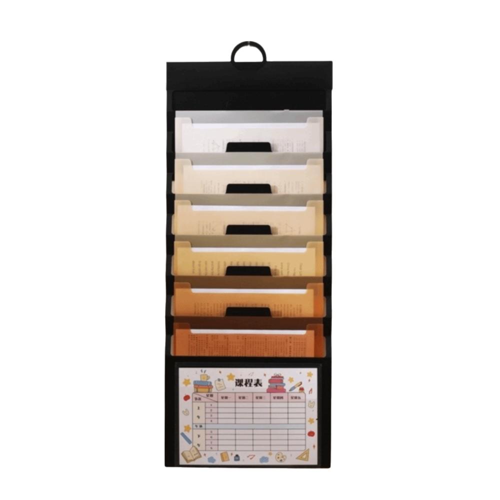 Large Capacity File Organizer 6 Pockets File Storage Bag Portable Hanging File Folders  Office
