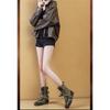 Autumn Eary Winter Shoes Women High Boots Non-slip Fashion Brand Western Style Ladies Genuine Leather Shoes Height Increasing 5cm